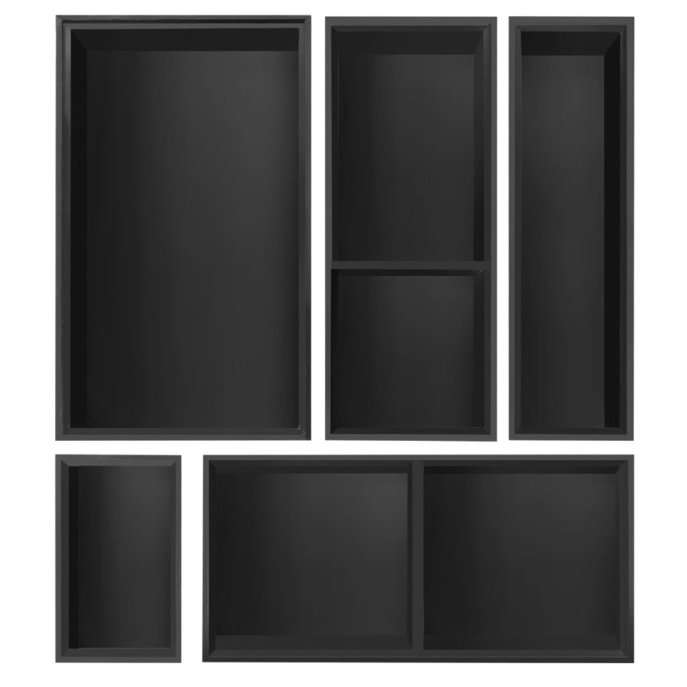 Bamboo Drawer Organizer, 5-Piece Silverware & Kitchen Organizer Set